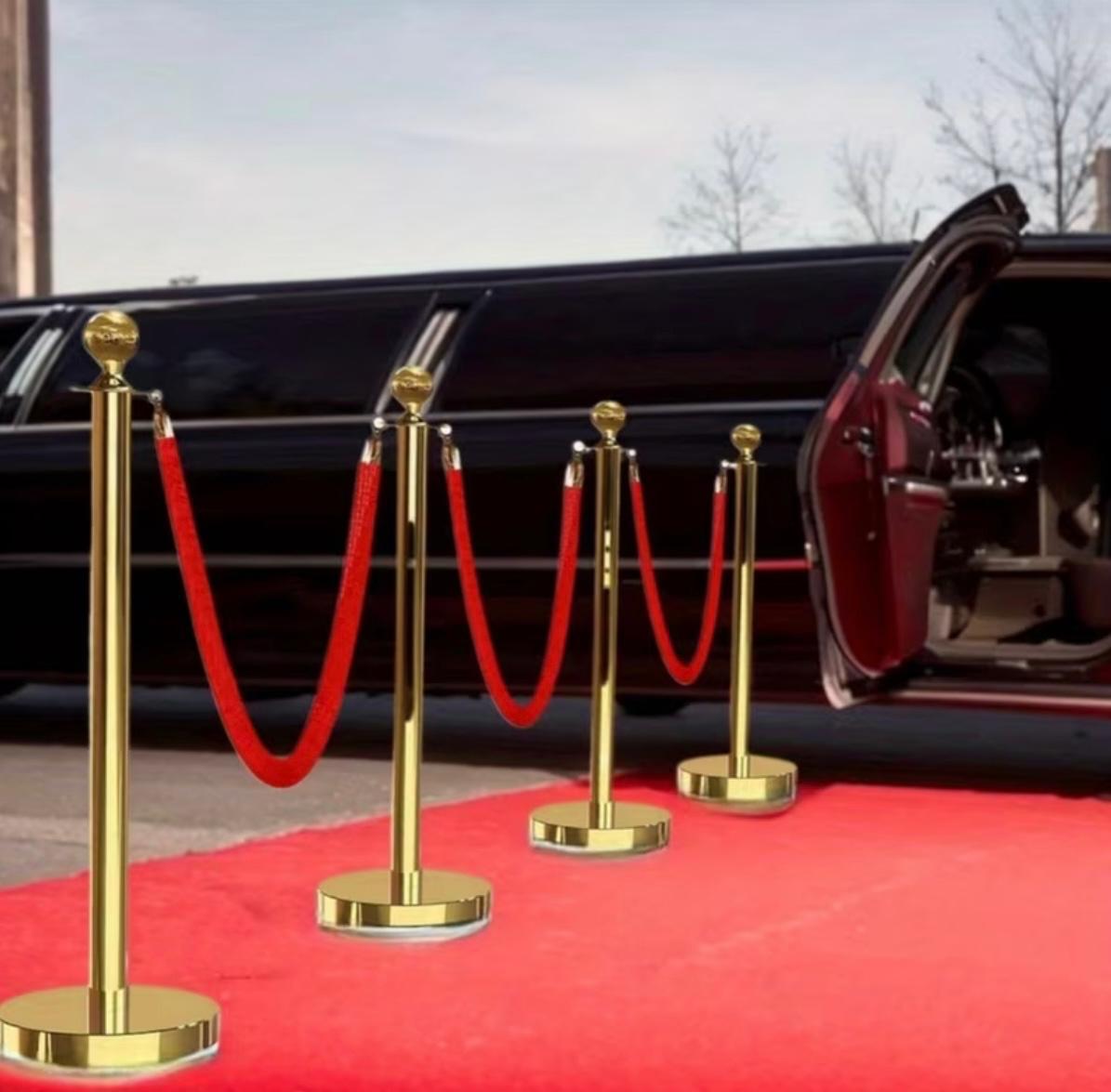 Poteau doré VIP tapis rouge